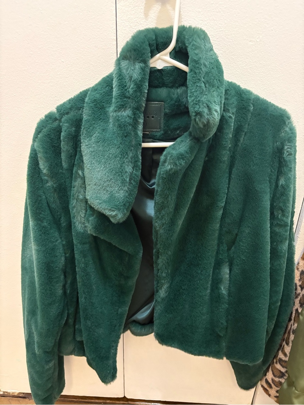 Blank NYC Deep Green Faux Fur Teddy Jacket
